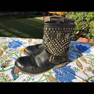 Steve Madden leather studded boots